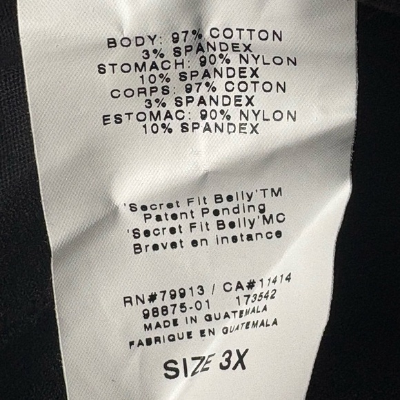 Black Secret Fit Belly Plus Size Maternity Shorts Size 3X - Picture 8 of 12